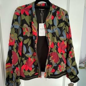 Zara floral track jacket. Size L